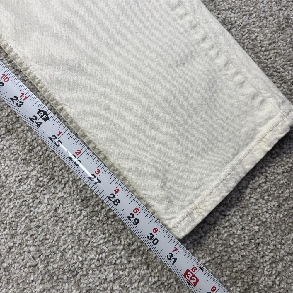 Levis 511 Slim Jeans Mens 34x32 White Light Wash Tapered Denim Pants Casual - Picture 5 of 8